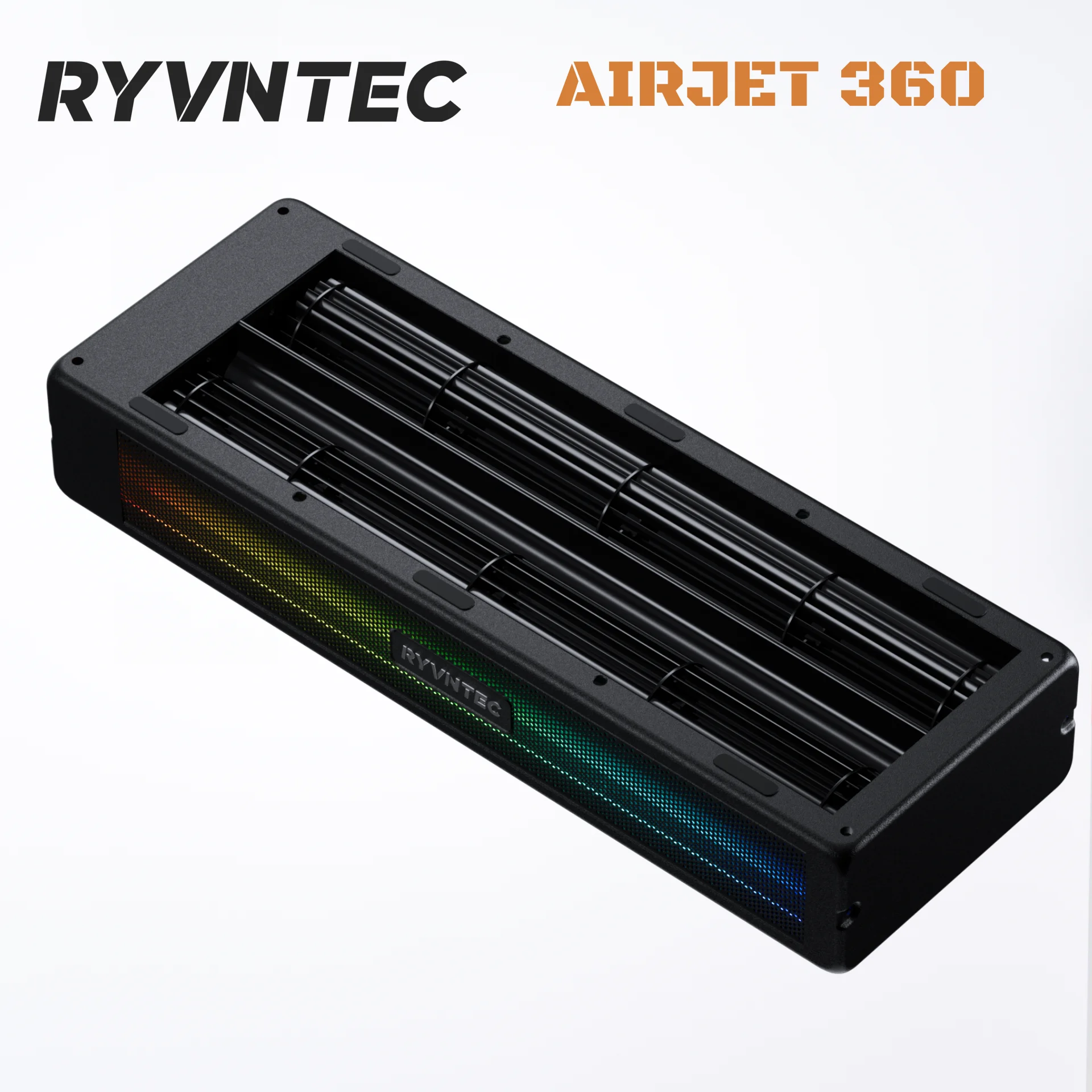 RYVNTEC AirJet 360 Throughflow/Crossflow Workstation Server PC Case Fan With PWM Temperature Control/ARGB Sync/3000 RPM