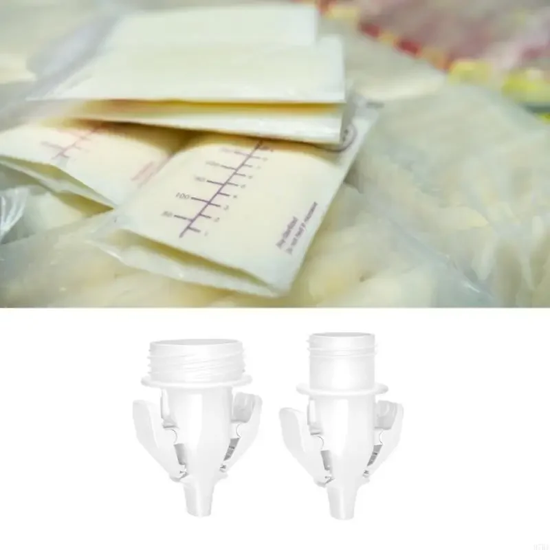 97BE Practical Adapter Versatile Breastmilk Storage Bag Adapters Plastic for Spectra