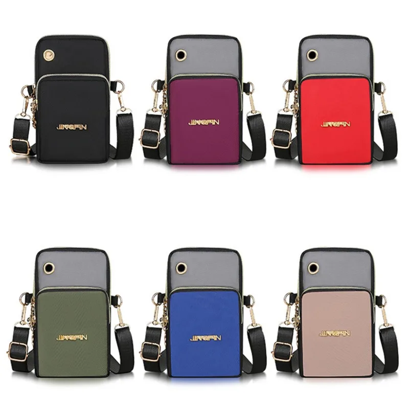 New Mobile Phone Crossbody Bags For Women Fashion Female Shoulder Bag Cell Phone Pouch With Headphone Plug Large Capacity Wallet