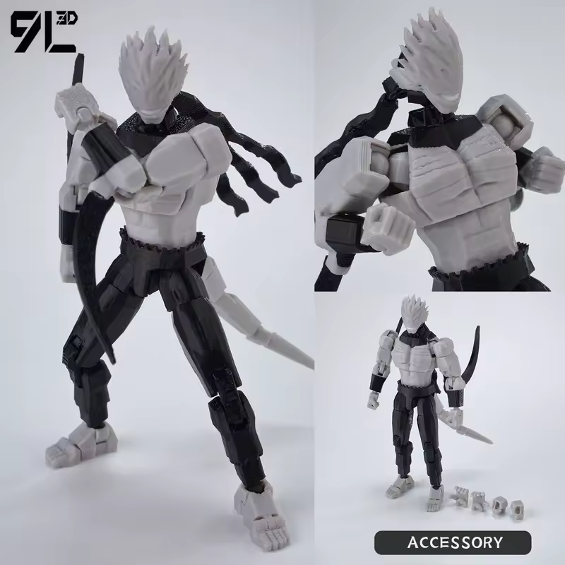 9L3D Printed Anime Jujutsu Kaisen Sukuna Yuji Yuta Satoru Gojo Lucky Dummy 13 Movable Shapeshift Action Figures Mannequin Toys - Image 22