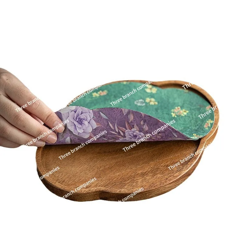 

Walnut Begonia Tea Tray Small Chinese Retro Solid Wood Pot Bearing Dry Brewing Table Household Tea Tray Bearing Kung Fu Tea Set