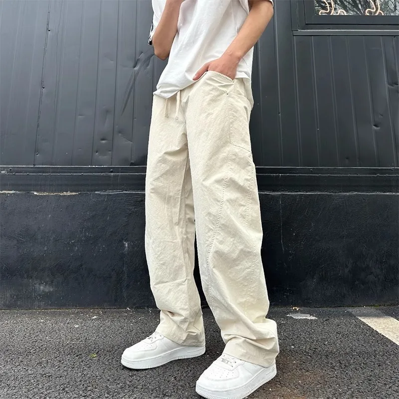 

Fashion Brand Scimitar Casual Pants for Men 2025 New Summer Thin Men's Pants Loose Wide-leg Work Pants for Men Pant Sets Fishing