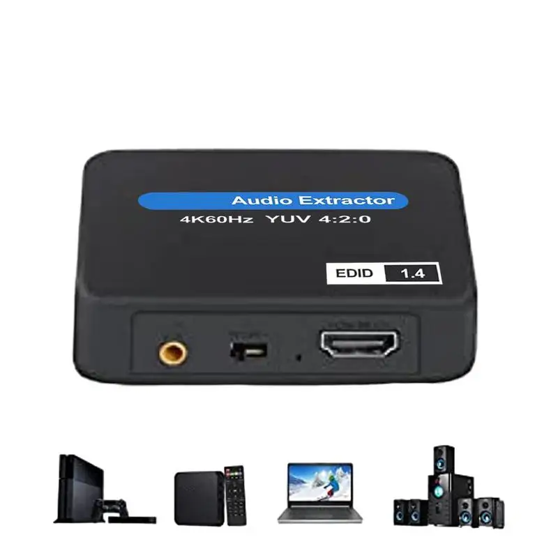 HD Audio Converter Audio Output Adapter Speaker HD Audio Extractor Aux Adapter Three Audio Modes Enhances TV Home Cinema