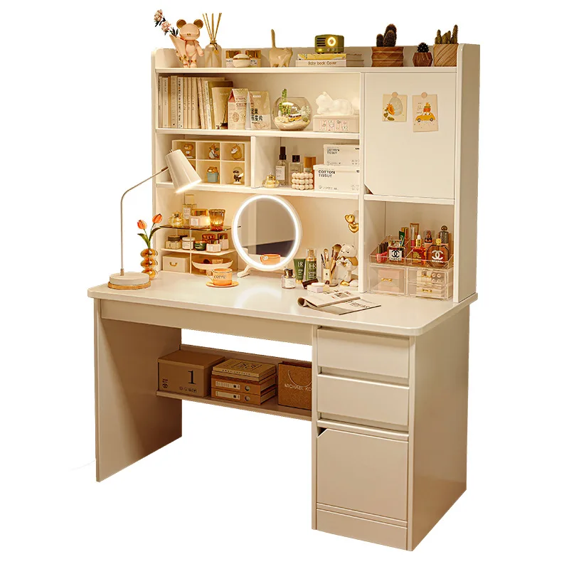 

Desk bookshelf integrated household with bookcase combination simple student writing study table bedroom desktop computer table