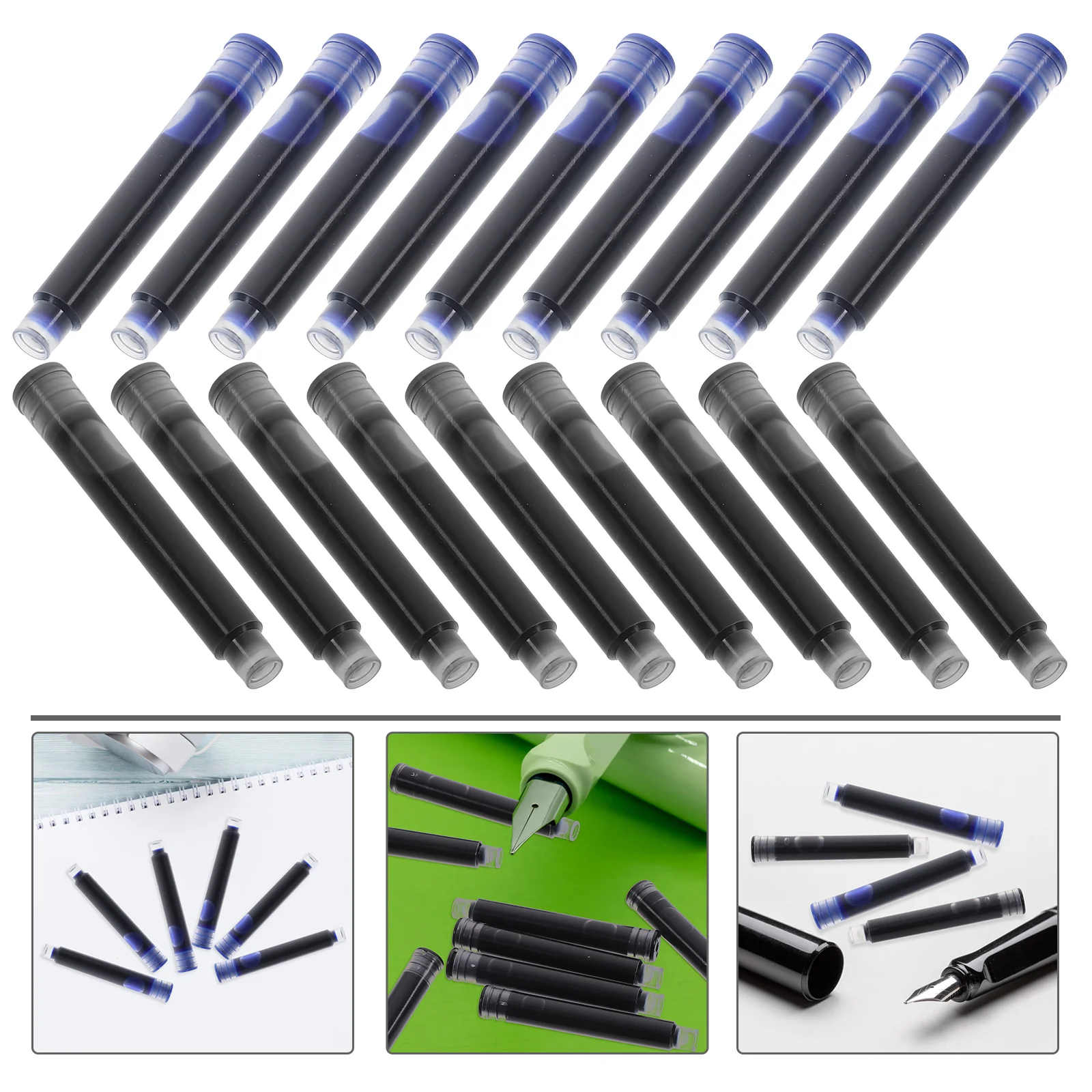 

100Pcs Reliable Fountain Pen Ink Cartridges Built with Material Simple Design for Everyday Writing Fountain Pen Ink