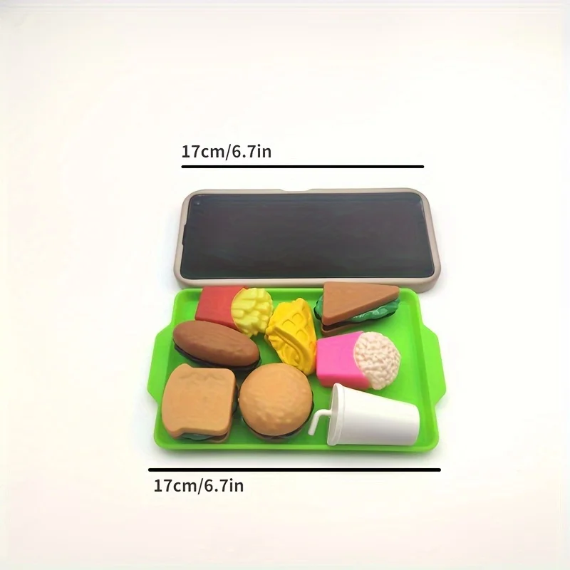 1 ensemble détachable Snack Hamburger en plastique semblant jouet jouer maison ensembles de nourriture pour enfants cuisine jouet cadeau d'anniversaire