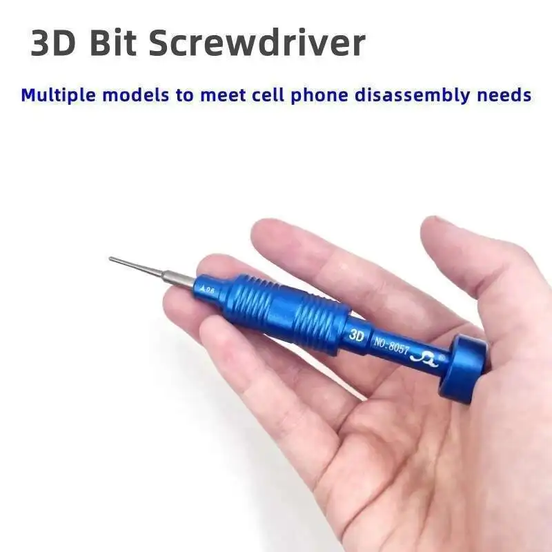 

3D прецизионная отвертка с ручкой из алюминиевого сплава и бесшумным подшипником для ремонта iPhone/Samsung/часов, противоскользящая ручка и портативный чехол