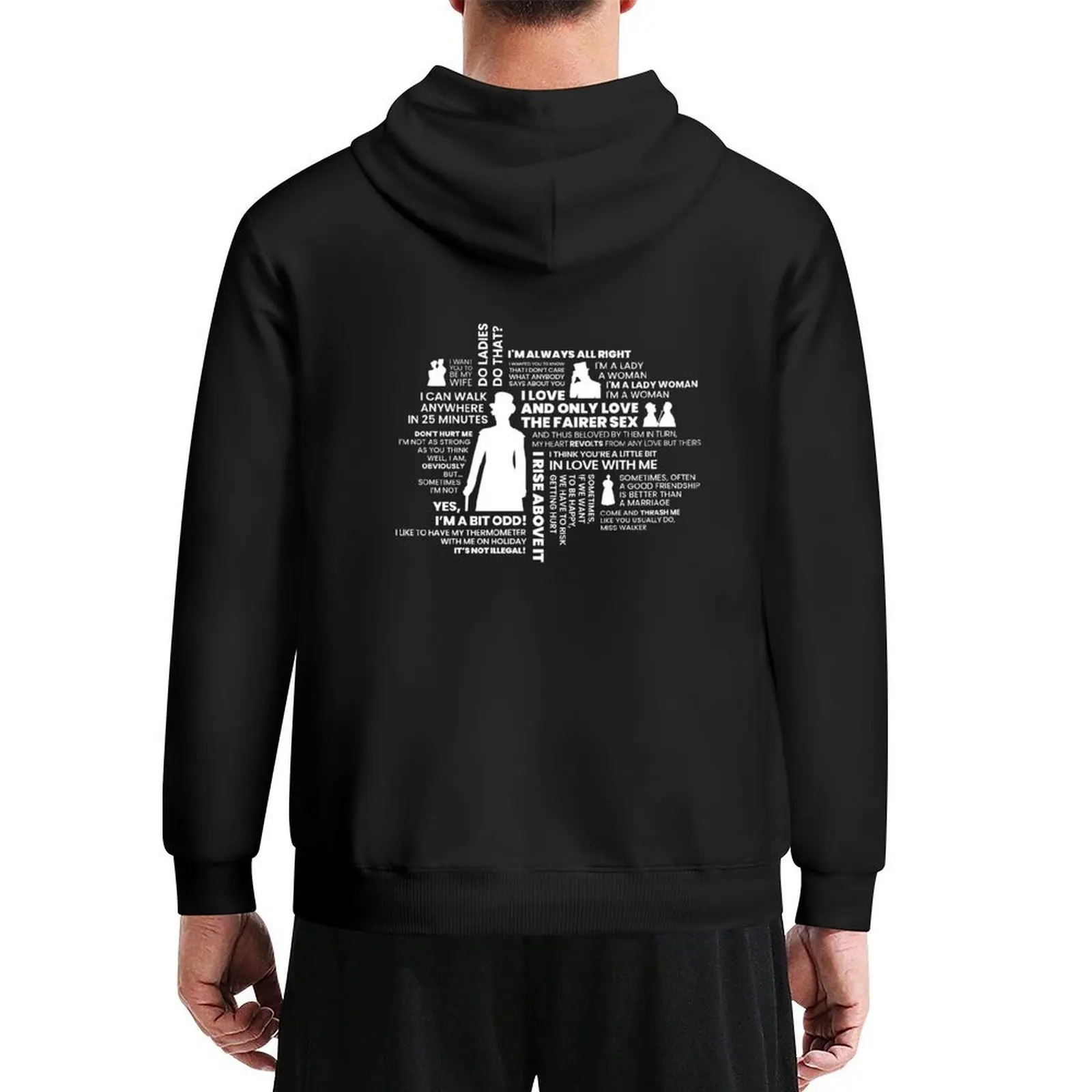 

Anne Lister and Ann Walker Quotes Word Cloud Hoodie autumn new products graphic t shirts men hoodie streetwear