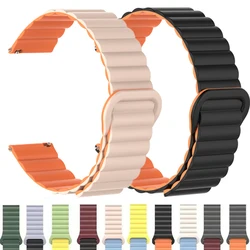 Silicone Magnetic Loop For Samsung Galaxy watch 6 5 pro 4 Classic active 2 link band bracelet huawei GT 2-2e 3-4 20mm 22mm strap