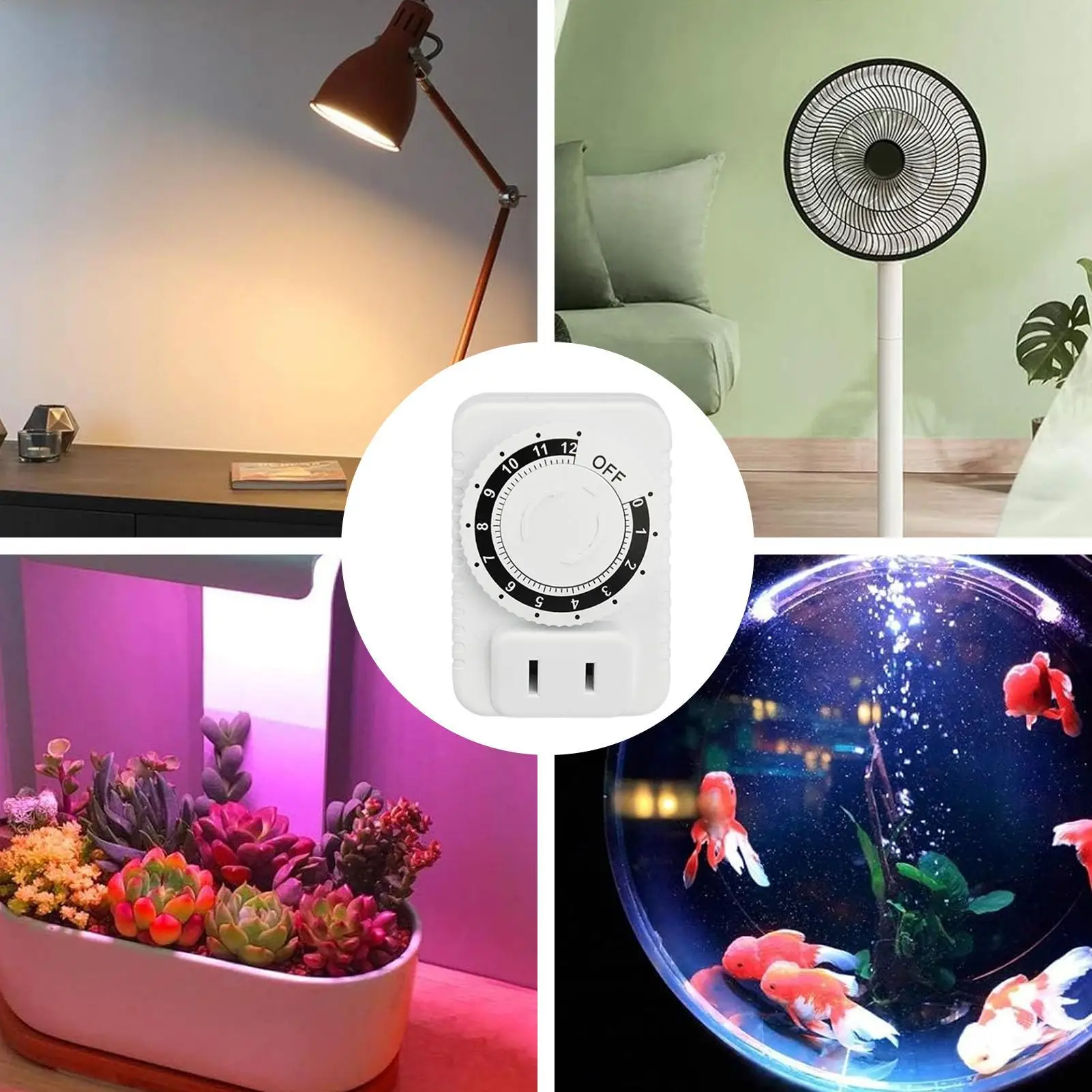 12 Hour Cyclic Timer Switches Kitchen Timer Outlet Timing Socket Mechanical Timer Plug Timing Socket For Electric Fans Lights