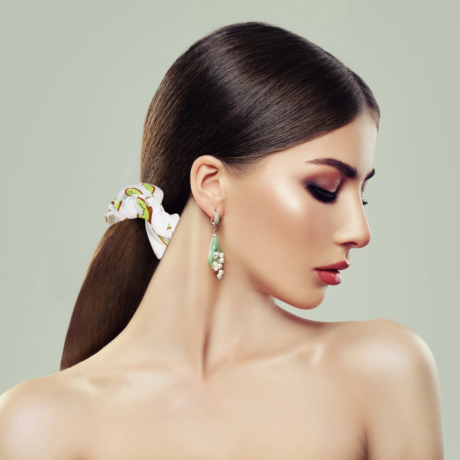 

16pcs Fruit Scrunchies Cartoon Elastic Ties For Women Ponytail Holders Hair Accessories Bobbles Hair Rings