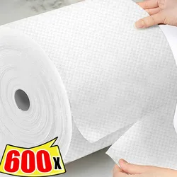 600/100PCS Disposable Rags Reusable Non-Woven Super Absorbent Dish Cloth Kitchen Non-stick Oil Cleaning Cloths Scouring Pads