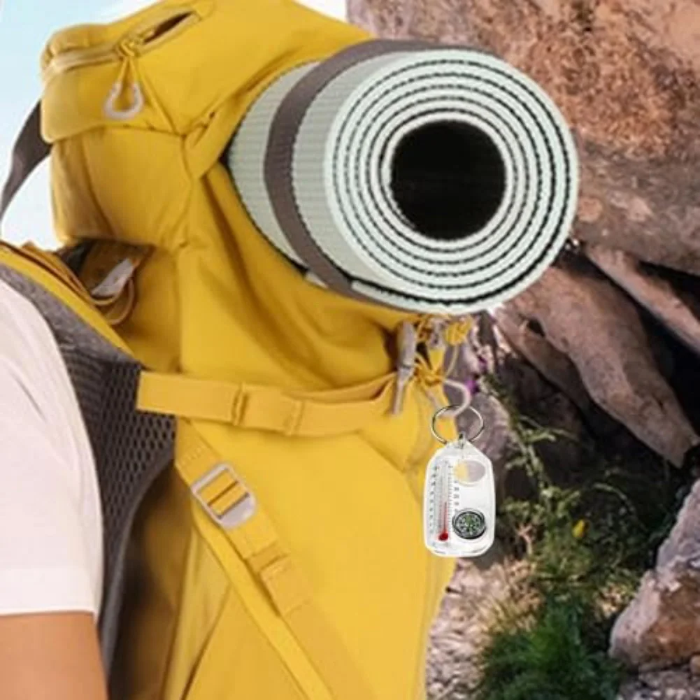 Multi-purpose Mini Key Chain Camping Thermometer Keyring Keychain Pocket Sized Thermometer Keyring Gear For Outdoor Camping