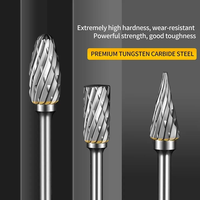 10PCS Carbide Rotary Burr Set Compatible Die Grinder for Metal and Wood Carving Polishing 2.35mm/3mm Shank