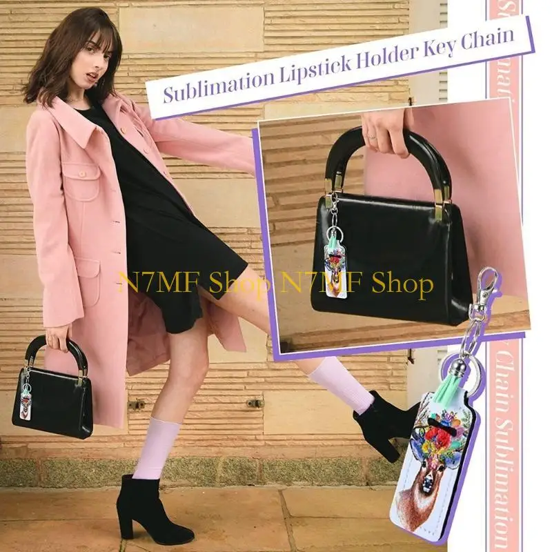 

N7MF 72Pcs Keychains Set Includes 24Pcs Lobster Clasp 24Pcs White Lip Holder Keychain