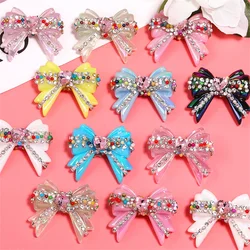 ST46 UV Plated Heart Chain Bow Acrylic Pen Beads DIY Car Hanging Mobile Phone Chain Accessories Materials
