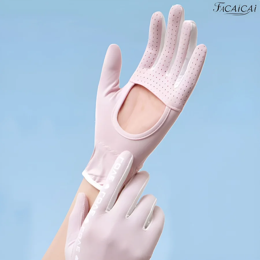 

Summer Gloves for Women With UV Protection,Featuring a Hollow Palm Design for Breathability,Suitable for Outdoor Cycling