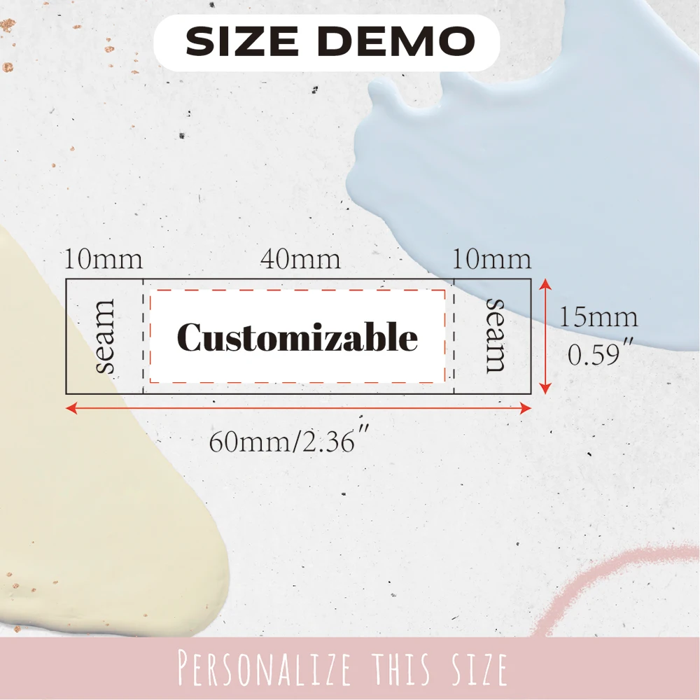 Custom Cotton Twill Label 0.59"x2.36" for Knit Headband Ear Warmer – Soft Washable Printed Tag for Winter Accessories 5