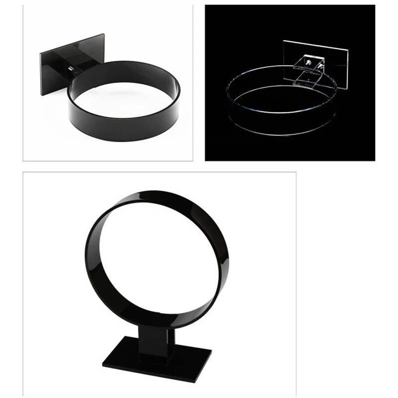 NEW-2X حامل عصابة رأس أكريليك، إكسسوارات للشعر، حامل عرض عصابة الرأس، حامل مجوهرات أسود