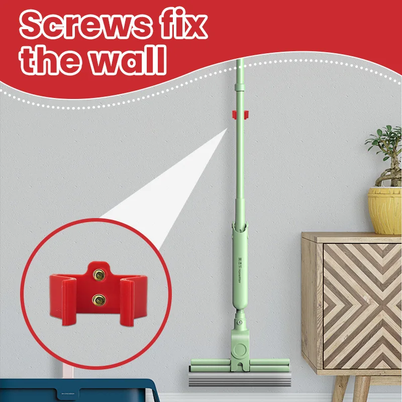 2025 new broom rack easy to install home interior broom mop placement rack plastic tool