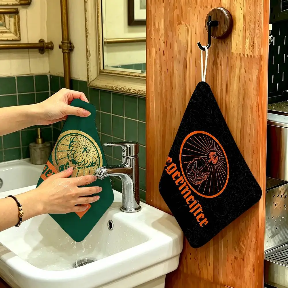 Jagermeisters Hanging Kitchen Towel, Polyester Cotton Material, Wear Resistant Hand Wiping Towel for Home