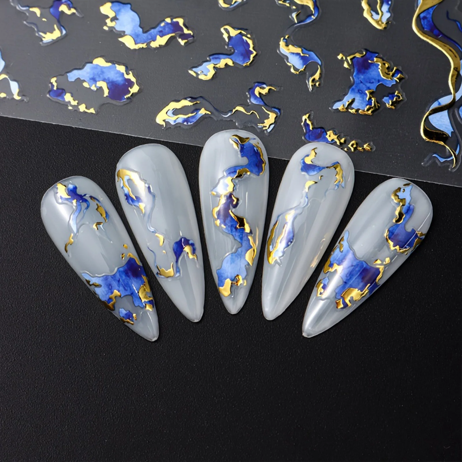 6 Sheets/set Marble Nail Stick - огляд і ціна Nail Art Simple Elegant