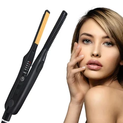 2-In-1 Straight Hair Curler Professional Ceramic Flat Iron Short Hair For Men And Women Beard Straightener