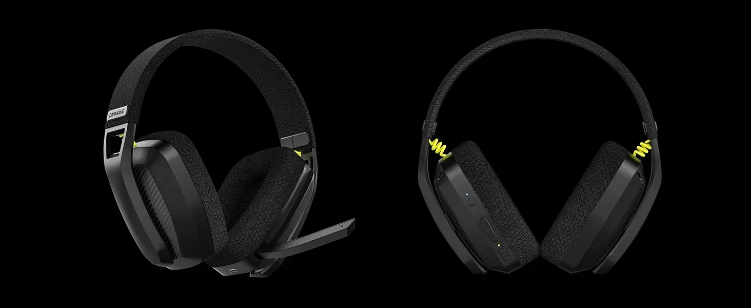 BINNUNE BW06 2,4 GHz Bluetooth-Headsets Gamer mit Mikrofon Drahtloser Gaming-Kopfhörer mit Mikrofon für PS5 PS4 PC Mac Playstation – Detail 2