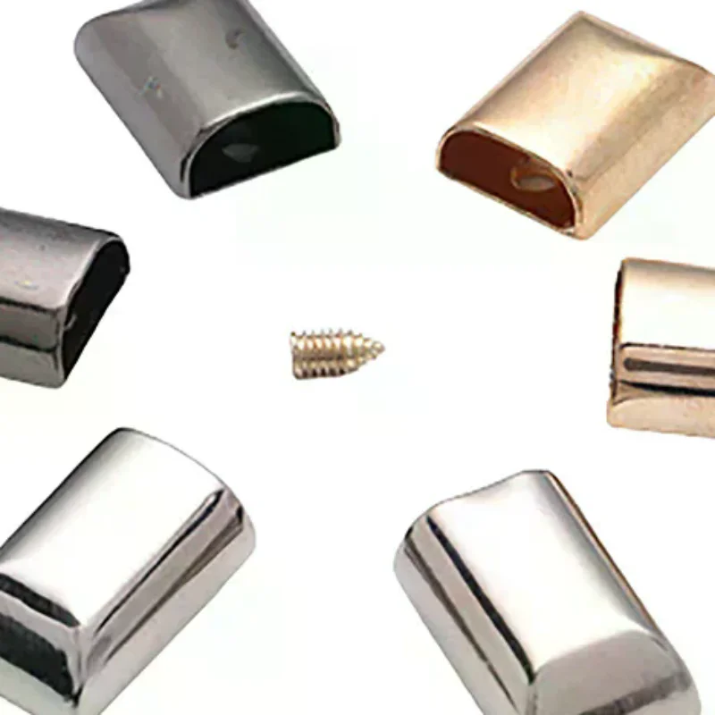 10Pcs Metal Zipper Stopper Zipper Tail Clip Stop Tail Plug Head With Screw Diy Sewing Leather Hardware Craft