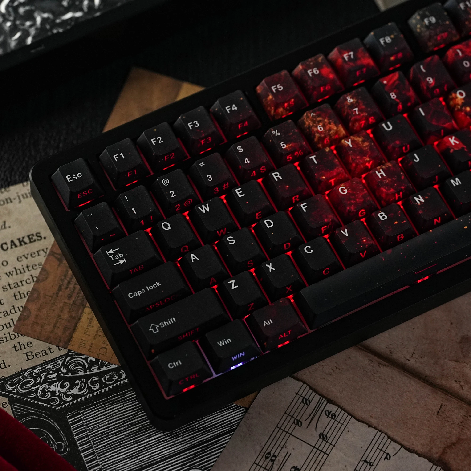 Cherry PBT Keycaps Korean Russian UK Hebrew ISO German French Spanish Keycap EmberRose For Mechanical Keyboard Gaming Office