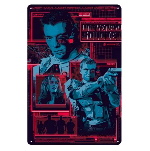 Universal Soldier Jean Claude Van dami Movie Metal Poster targa in latta 20x30cm