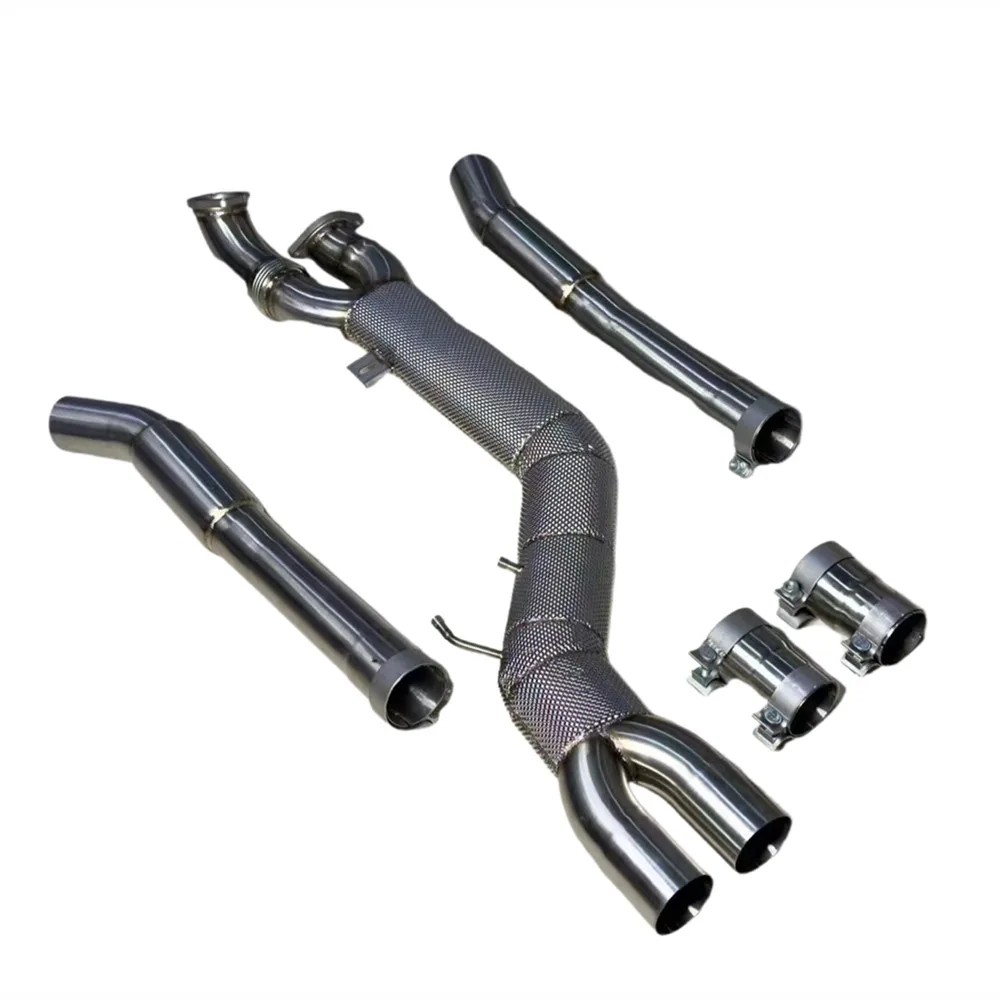 Para BMW M2 M3 M4 S58 G80 G82 G87 tubos de escape 3,0 T modificado CSK aislamiento de longitud igual sección media SUS304 tubo de longitud igual