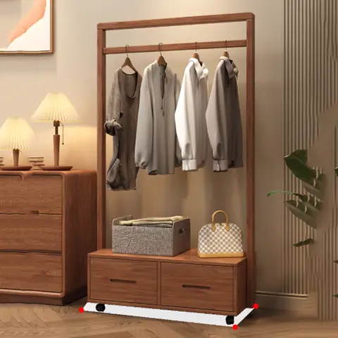 Wooden Wardrobes Coat Racks Minimalist Luxury Storage Standing Coat Racks Indoor Hanging Bag Hanger Perchero Trendy Furniture