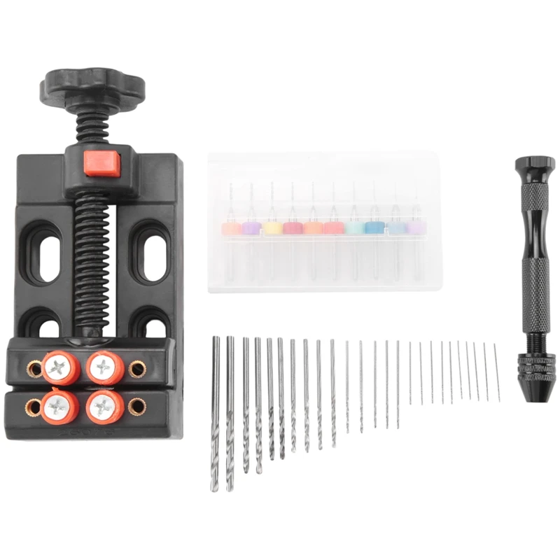 

A96I-37Pcs Twist Drill Bits Set Pin Vise Woodworking Hand Drill For Model Resin Jewelry Walnut Beeswax Drill Bits For Metal