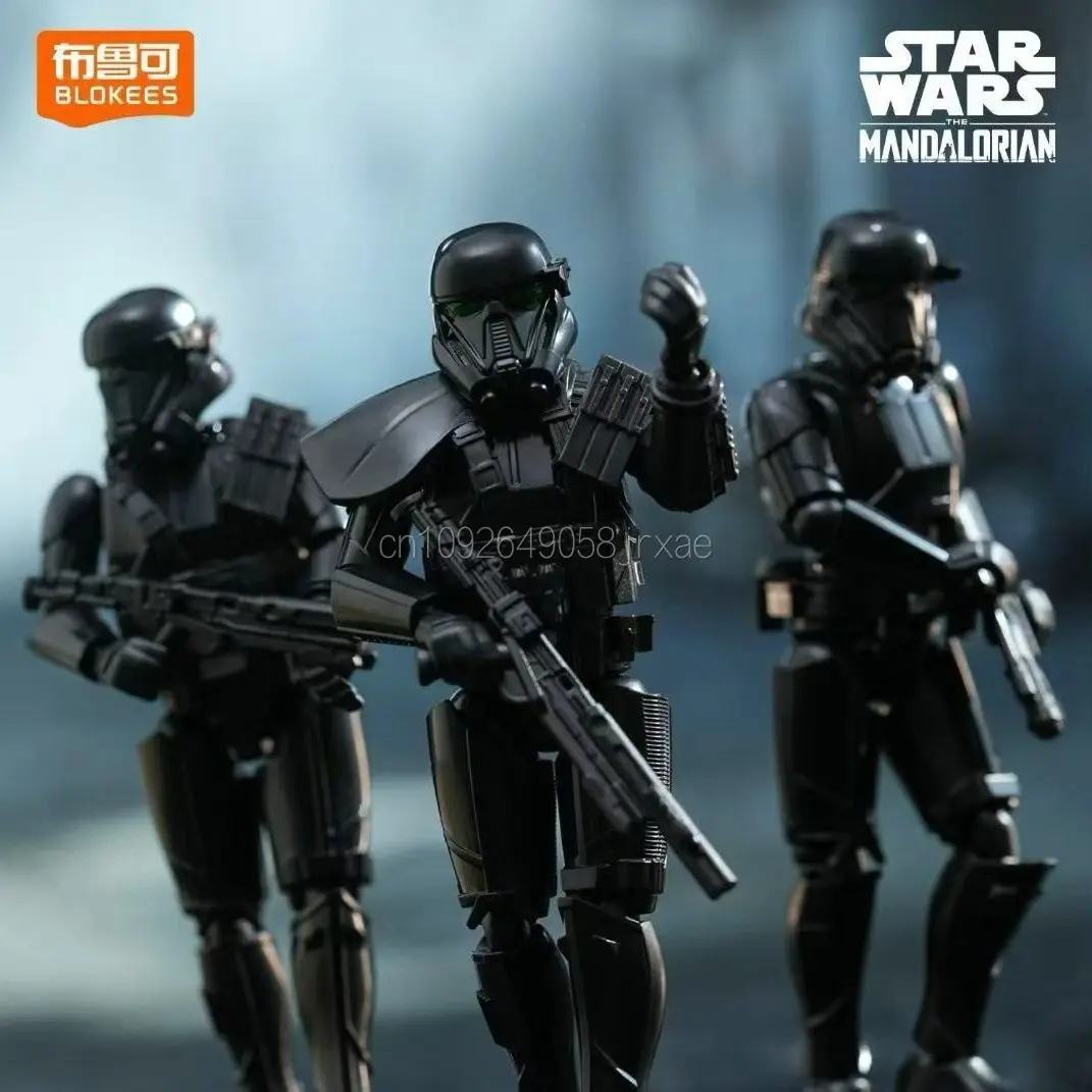 Blokees Star Wars Blind Box Galaxy Version 3 Trooper Collection Stromtrooper Mandalorian Din Djarin Action Figure Assemble Model
