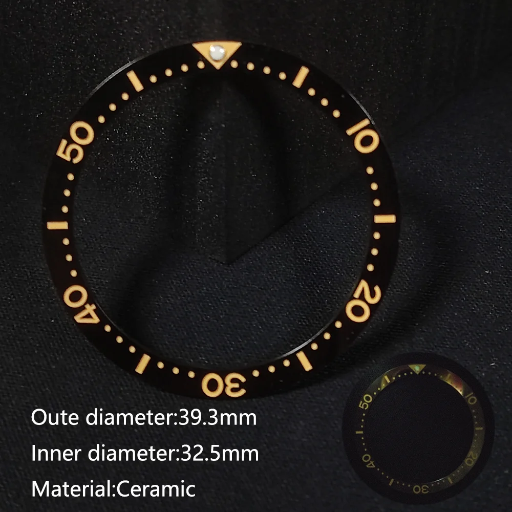 Cerâmica Assista Collar Inserir, Luminous Inserir Anel, alta qualidade, moldura Inserir, 39,3 milímetros * 32,5 milímetros