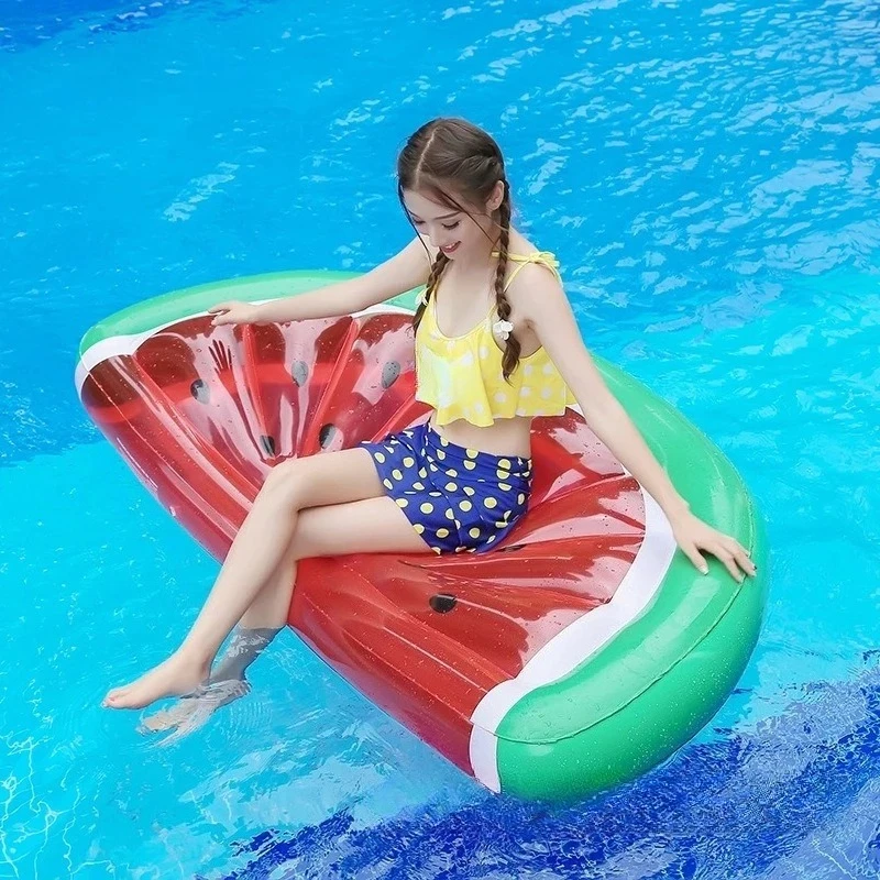 Summer Swimming Inflatable Floating Mat Half Watermelon Design Adult Pool Leisure Ride-on Bed