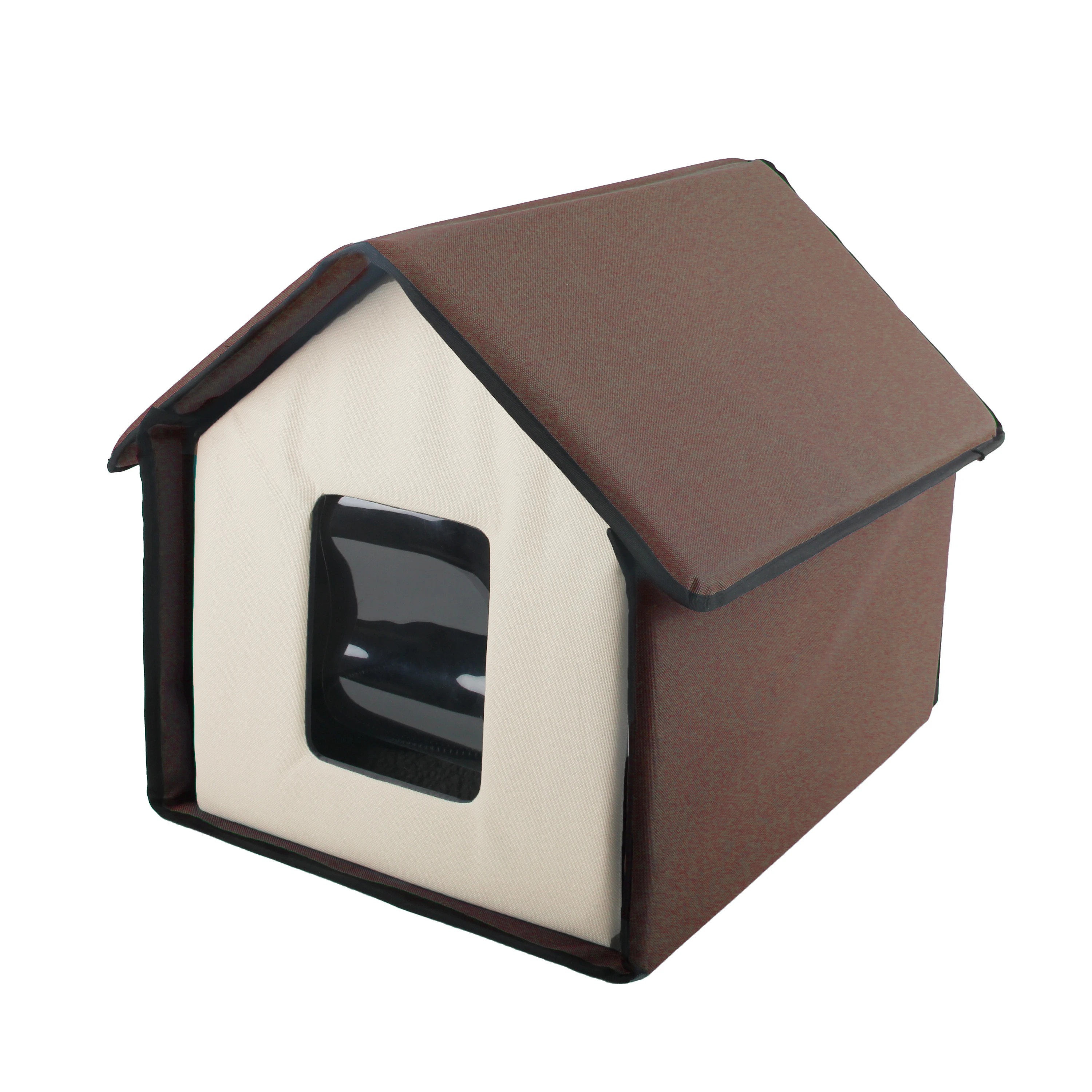 New Arrival Heated Cat House Classic Comfort Thermal Warm Kitty Shelter Indoor Outdoor Winter Pet Warm Bed