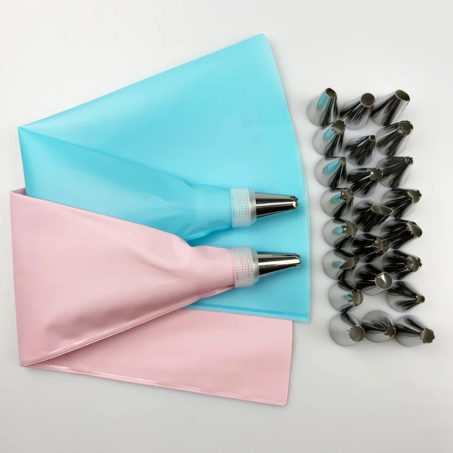 Silicone Pastry Bag Tips 26pcs