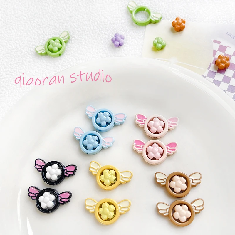 10pcs Alloy Beads Cartoon Pretty Girl Alloy Star Wings Made By Handmade Diy Material Beaded Accessories
