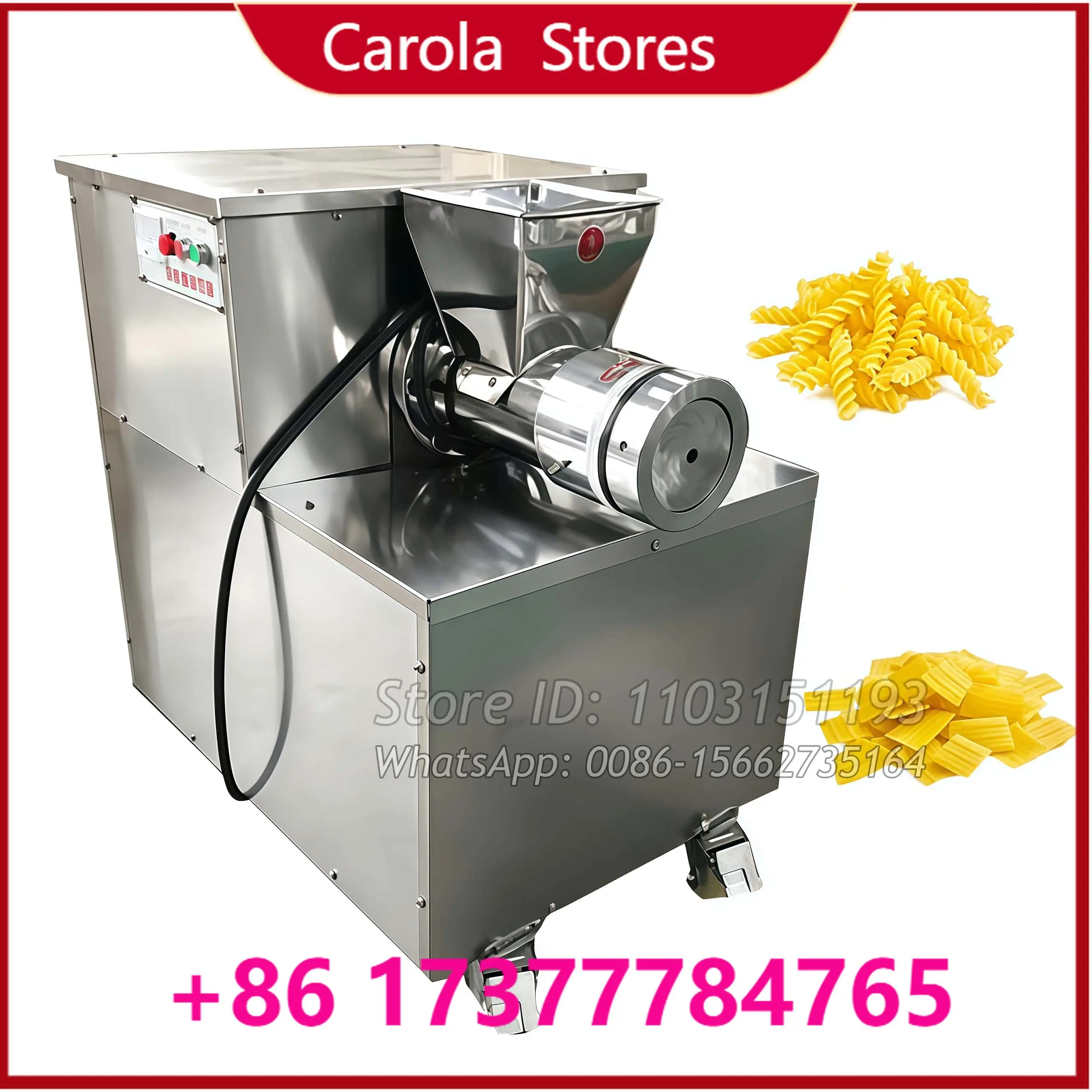 Automatic Pasta Macaroni Ditalini Make Machine Spaghetti Extruder Rigatoni Penne Pasta Forming Dough Kneading Making Machine