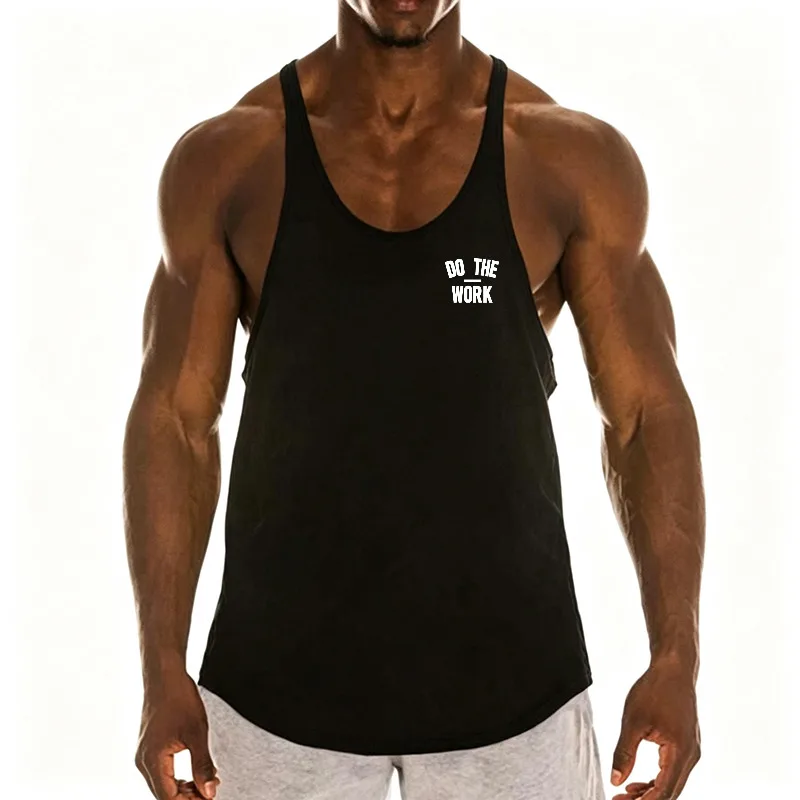 Men's Breathable Running Tank Top Quick Dry Sleeveless Gym Vest Racerback Workout Shirt For Training Exercise Summer