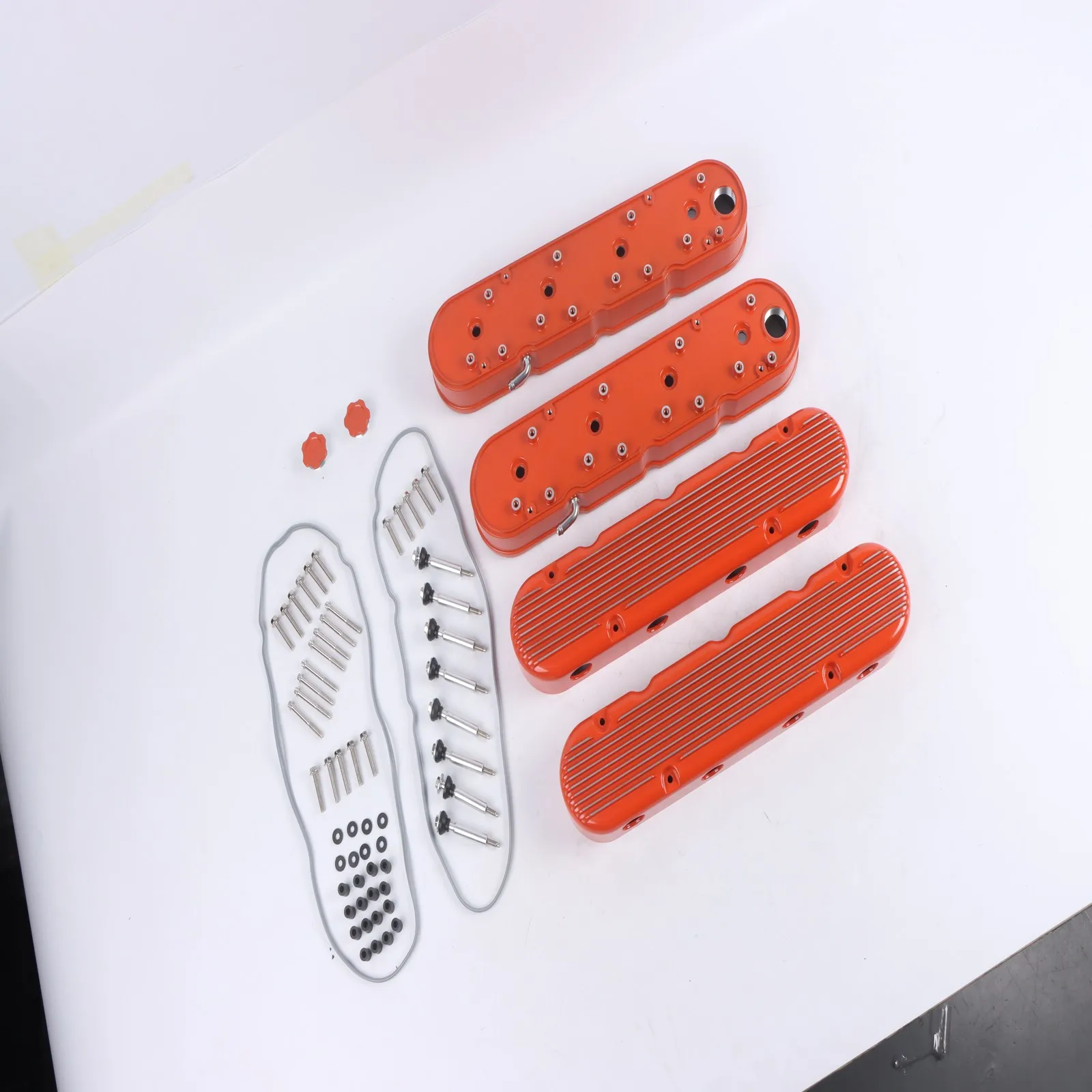 

1Set 241-183 Orange Valve Covers FOR LS Chevy LS1 LS2 LS3 LSX 12558948 12570616 D580 D510C 410004