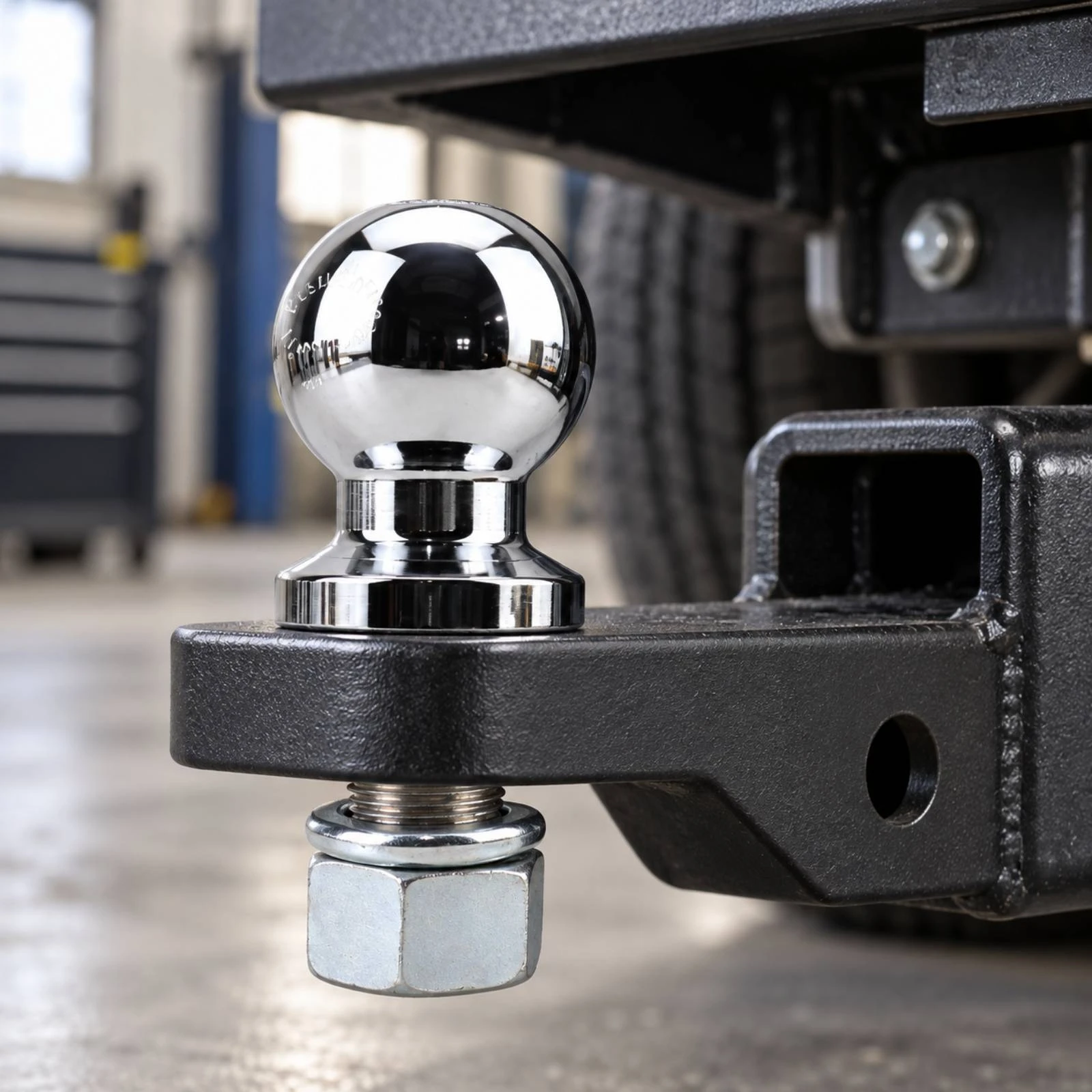Trailer Hitch Ball with Mounting Flange 42CrMo Steel Trailer Hitch Ball Hardware Threaded Shank Replacement