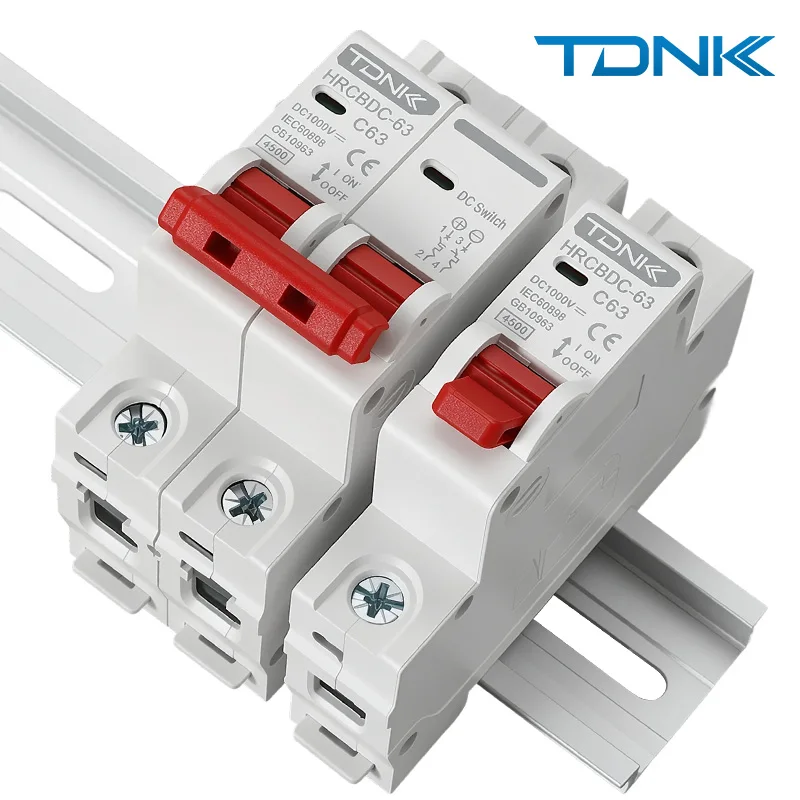 Immagine 7: Interruttore Automatico Miniatura TDNK DC 1P/2P 6A-63A MCB con Protezione da Sovraccarico e Cortocircuito, Interruttore Automatico per Guida DIN per Sistemi Solari Fotovoltaici