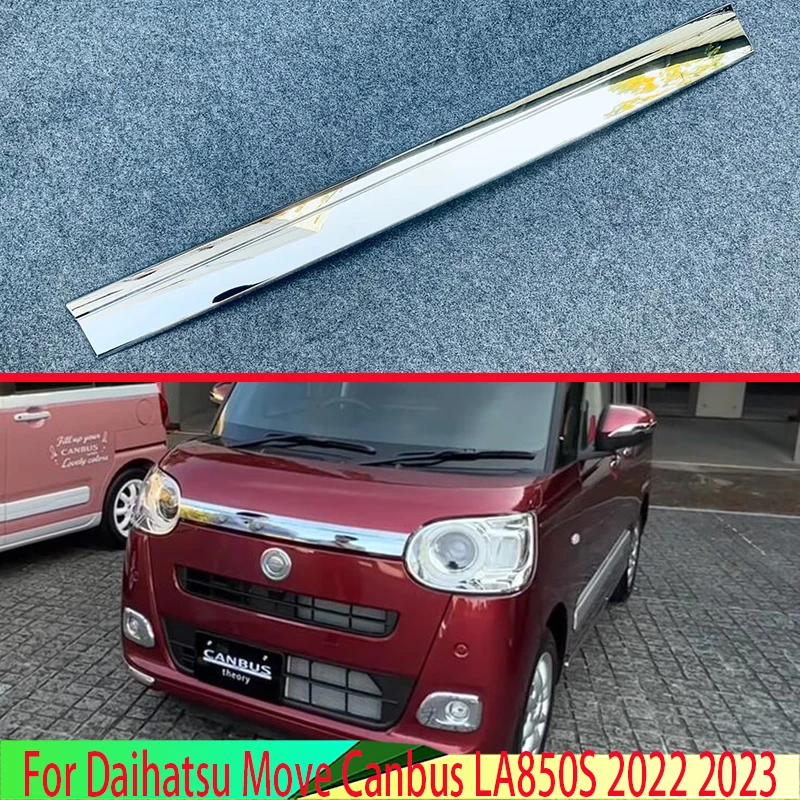 For Daihatsu Move Canbus LA850S 2022 2023 ABS Chrome Front Hood Bonnet Grill Grille Bumper Lip Mesh Trim Cover Molding