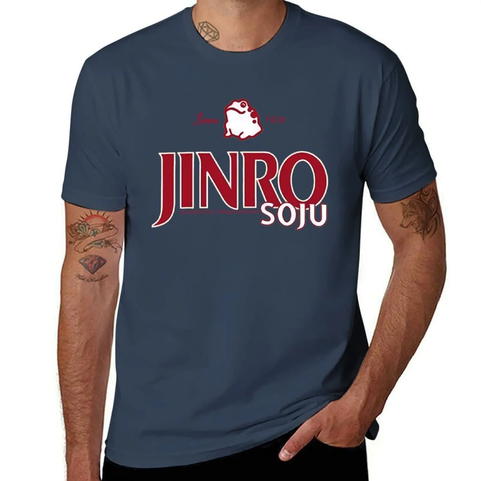 

Korean famous beverage Jinro Soju logo T-Shirt Anti-Pilling Casual T-Shirt