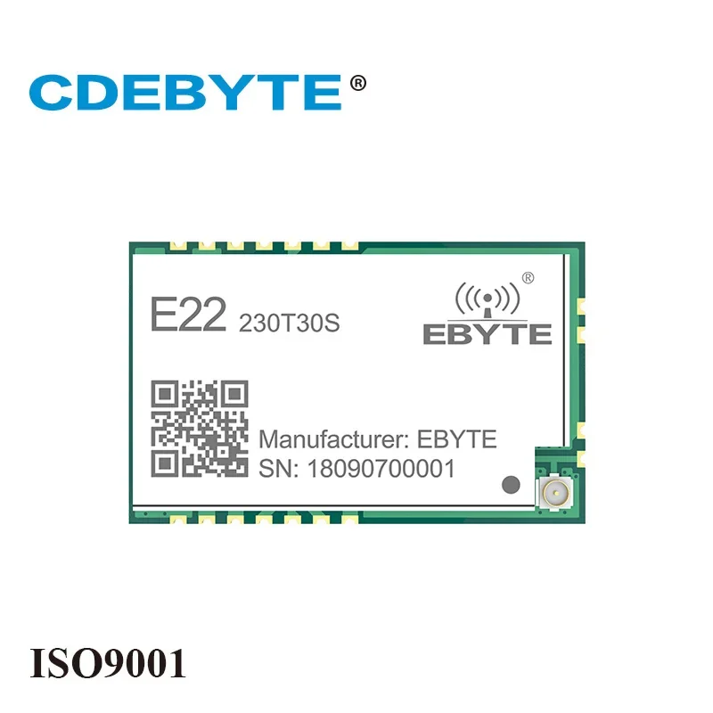 

Модуль LoRa UART 220 ~ 236 МГц 30 дБм дальнего действия 10 км SMD RSSI IPEX/антенна с отверстием для штампа E22-230T30S беспроводной радиочастотный приемопередатчик