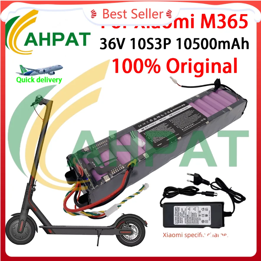 

2025Air Transport Оригинальный аккумулятор большой емкости/выносливости 36 В 10500 мАч для скутера XIAOMI M365, диапазон 30 километров