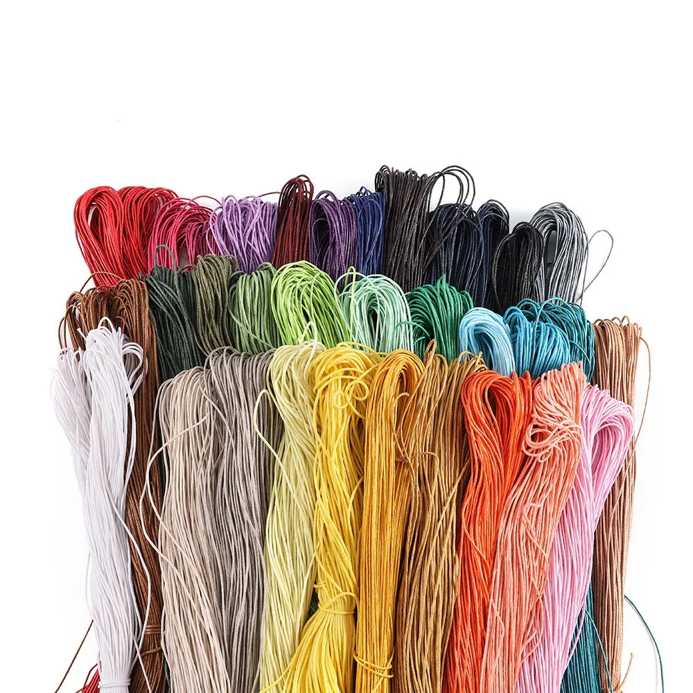 1mm Waxed Cotton Cord Beading Rattail Braided DIY Jewellery Making String Thread 5m